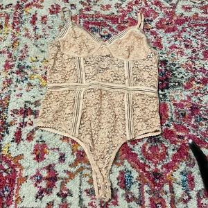 Honey Punch Nude Lace Body Con Lingerie One Piece